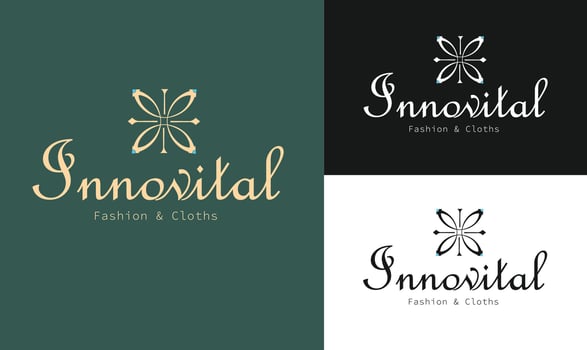 Innovital logo, Fashion logo, cloth logo. vector