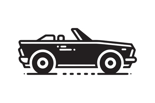 Convertible Silhouette Vectors for Vehicle Wraps and Vinyl Graphics