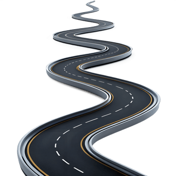 winding road on a white background png