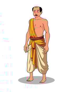 Cartoon Character Design of a Humble Villager vector