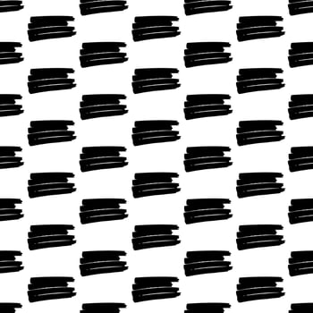 Seamless pattern with black marker scribbles vector