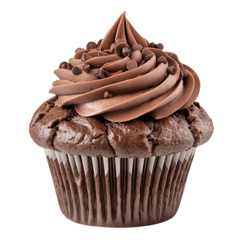Chocolate Cupcake isolated on Transparent background png