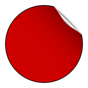Red round sticker png