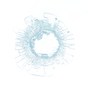 small bullet hole on glass on transparency background png