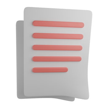 3d illustration of two documents , It can use for web or apps and many more purpose. png