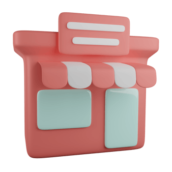 3d illustration of store png