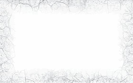 a white frame with a crack grunge effect on white background vector