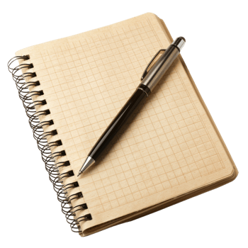 Open Notebook with Pen png