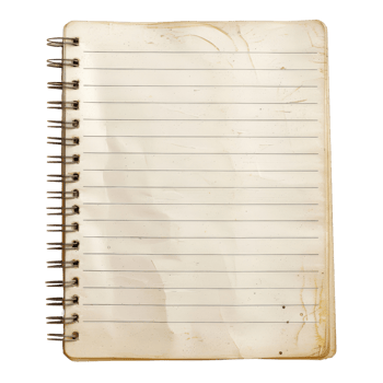 Old Notebook With Lined Pages png