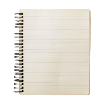 Blank Notebook with Spiral Binding png