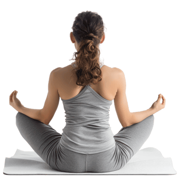 Young woman practicing asana yoga isolate on transparency background png