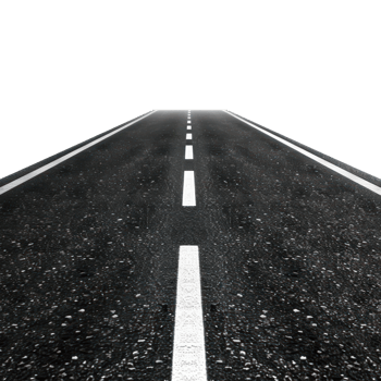 3d asphalt road front view isolate on transparency background png