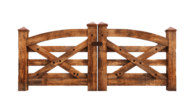 Wooden Gate isolate on transparency background png