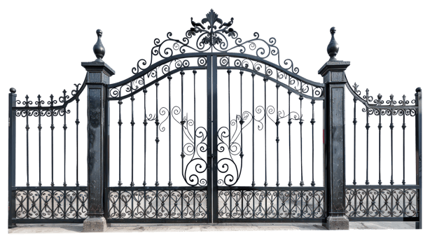 Metal Gate isolate on transparency background png