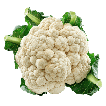 Cauliflower, clipping path isolate on transparency background png