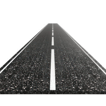 3d asphalt road isolate on transparency background png