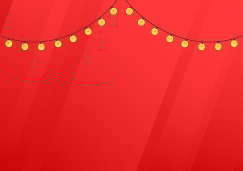 Christmas lights isolated realistic design elements. Glowing lights for Xmas Holiday cards, banners, posters design. Neon lamp. Christmas frame. vector