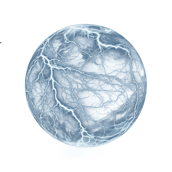 Electric balls, round lightning on transparency background png