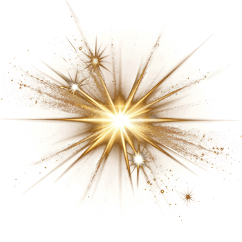 Shining Star With Rays And Glare, Sunlight Special Light Effect On transparency background png