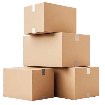 A stack of brown cardboard boxes perfect for shipping, moving, or storage. Ideal for logistics and packing themes. png