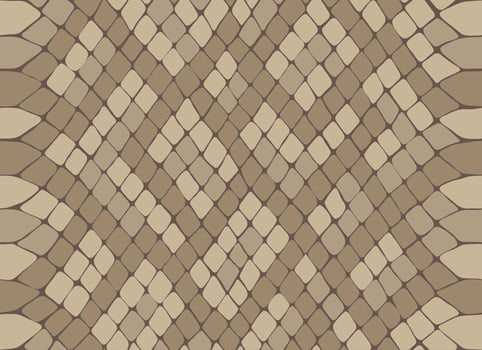 Snake skin, reptile camouflage pattern for fabric design. Animal print, seamless python texture. Abstract leather background vector