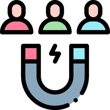 A magnet with people on it and a magnet with a magnet vector