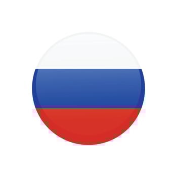 Flag icon of Russia isolated on white background. illustration. vector