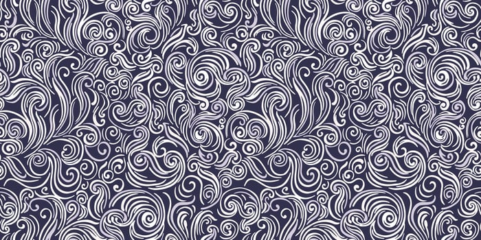 Black and white seamless pattern with texture twisted line shape. hand drawing unique graphics and curved smooth lines. Contemporary ornamental texture. Simple background. vector