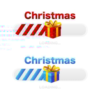 Christmas loading progress bar. The holiday is approaching. illustration. vector