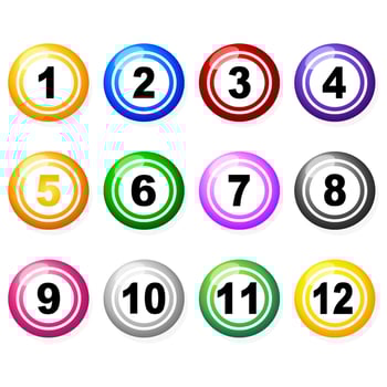 Billiards, billiard balls with numbers collection. illustration vector
