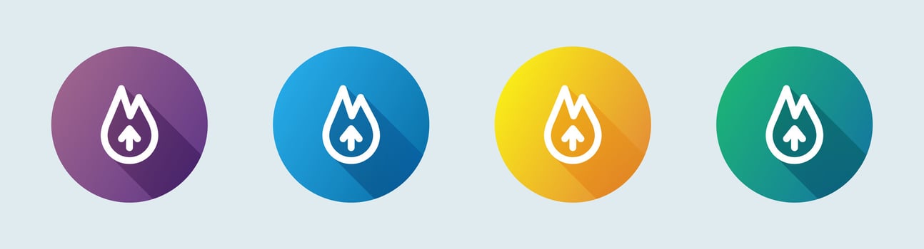 Popular line icon in flat design style. Fire signs illustration. vector