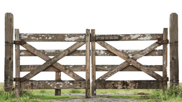 Farm Gate isolate on transparency background png