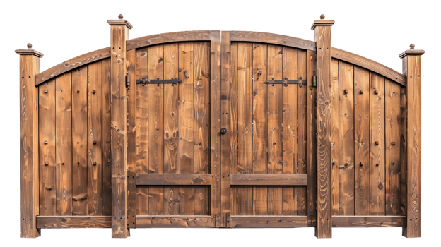 Wooden Gates isolate on transparency background png