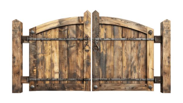 Wooden Gate isolate on transparency background png