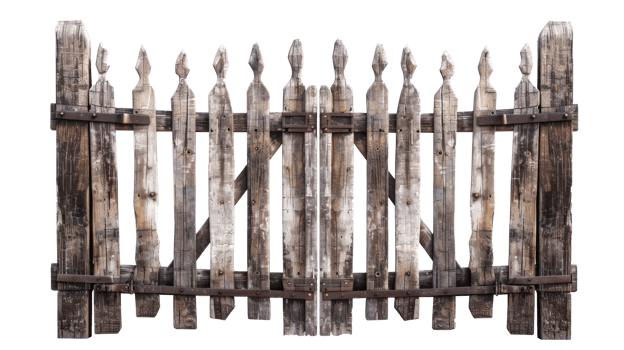 Picket Gate isolate on transparency background png