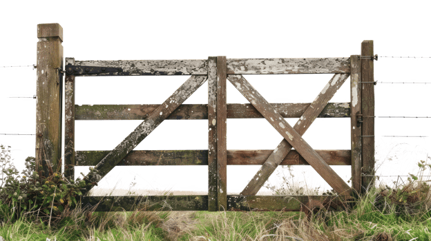 Farm Gate isolate on transparency background png
