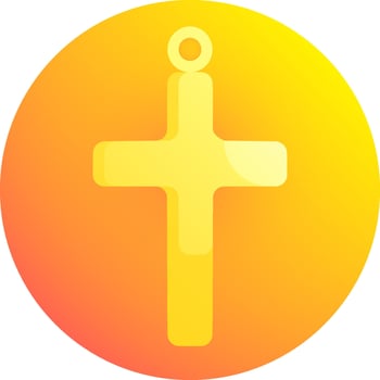 A cross icon on a yellow circle vector