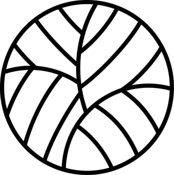 A black and white drawing of a volleyball ball vector