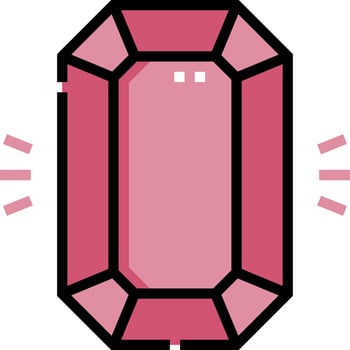 A pink diamond with a pink background vector