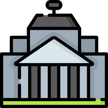 The capitol building icon vector