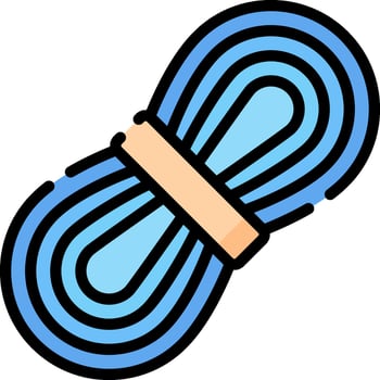 A blue ribbon with a brown band around it vector