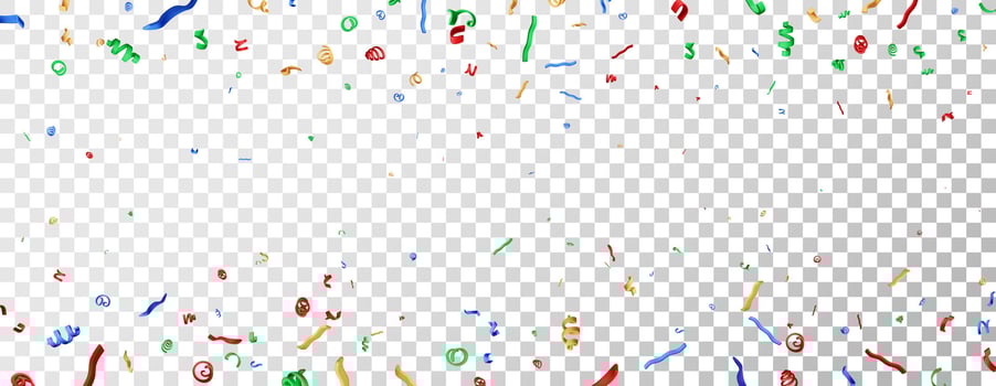 Render colorful confetti in empty space vector