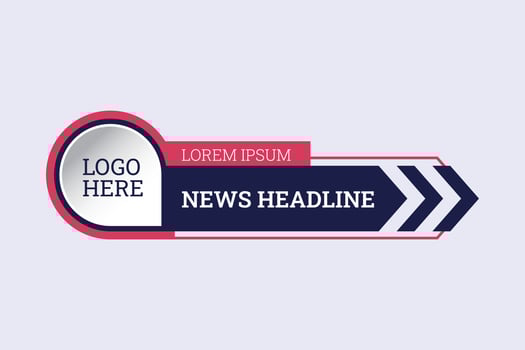 Lower third or news bar design template vector