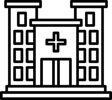 A building with a cross on it vector