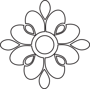 Artistic Bloom Outline png