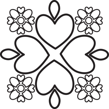 Delicate Floral Wreath Outline png