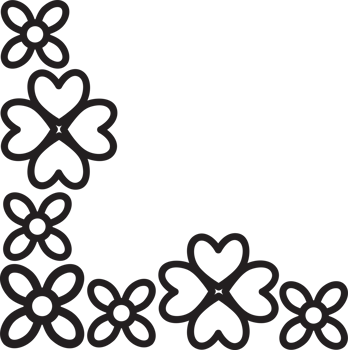 Floral Line Border Decoration png