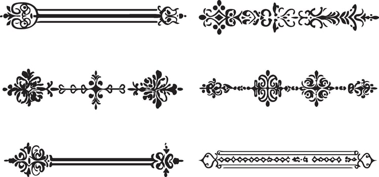 a set of decorative borders and borders vector