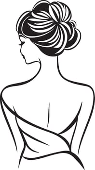 silhouette of a woman in a dress vector