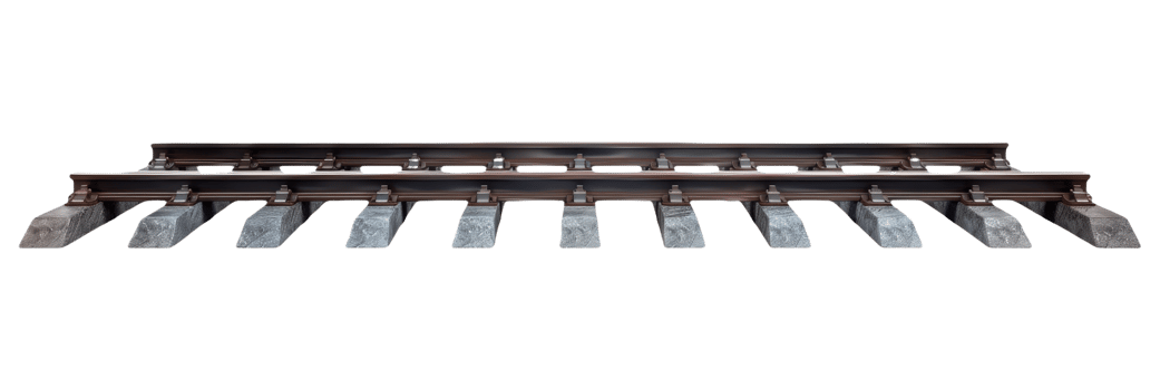 Railway Track Section Illustration on Isolated Background, Rail Construction Infrastructure png